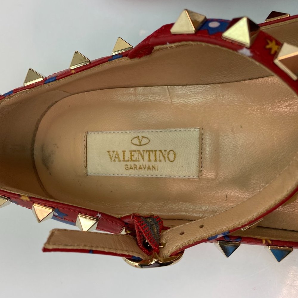 🌷❤️‍🔥FINAL SALE 🔥 NO OFFERS🌷💥Valentino Garavani Rockstud Star Flats 35.5 - Picture 4 of 7